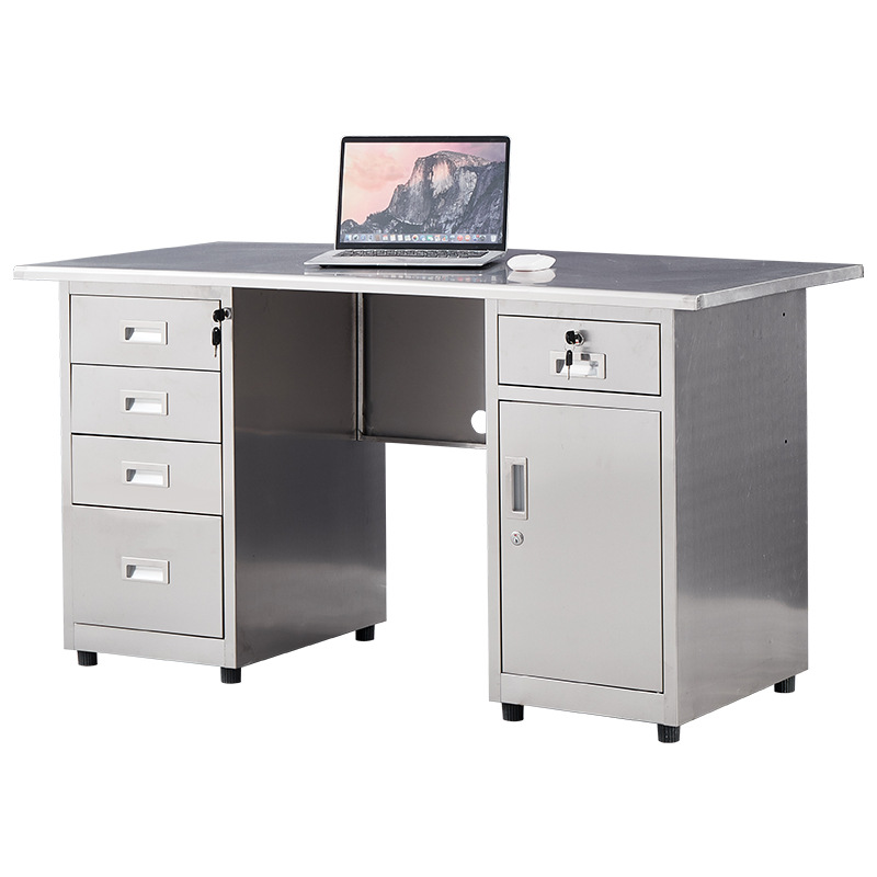 Medical Lab Furniture - طاولة كمبيوتر من الفولاذ المقاوم للصدأ،